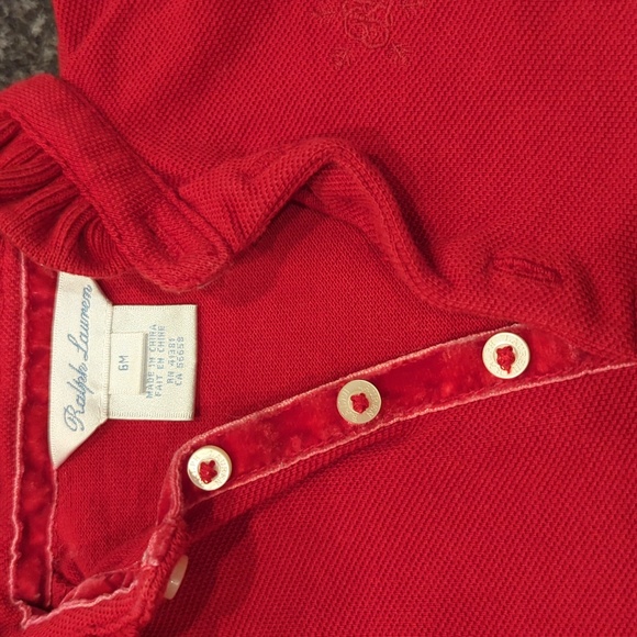 Ralph Lauren Red Shirt, 6 months - Picture 2 of 6